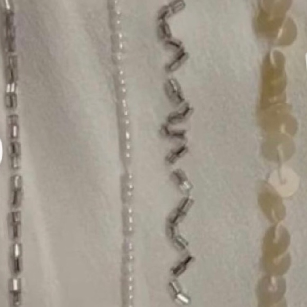 Elegant Sue Wong White and Cream Wedding Gown / Special occasion dress 100% silk - Picture 8 of 16